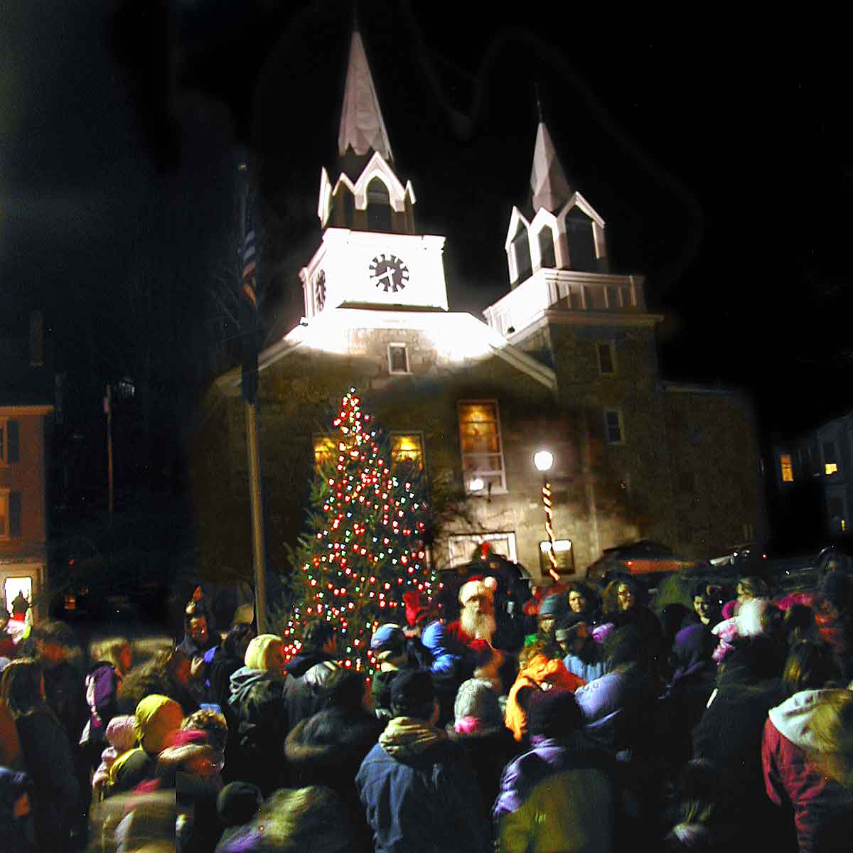 Springfield Vermont News Lighting of the Town Christmas Tree, 2012