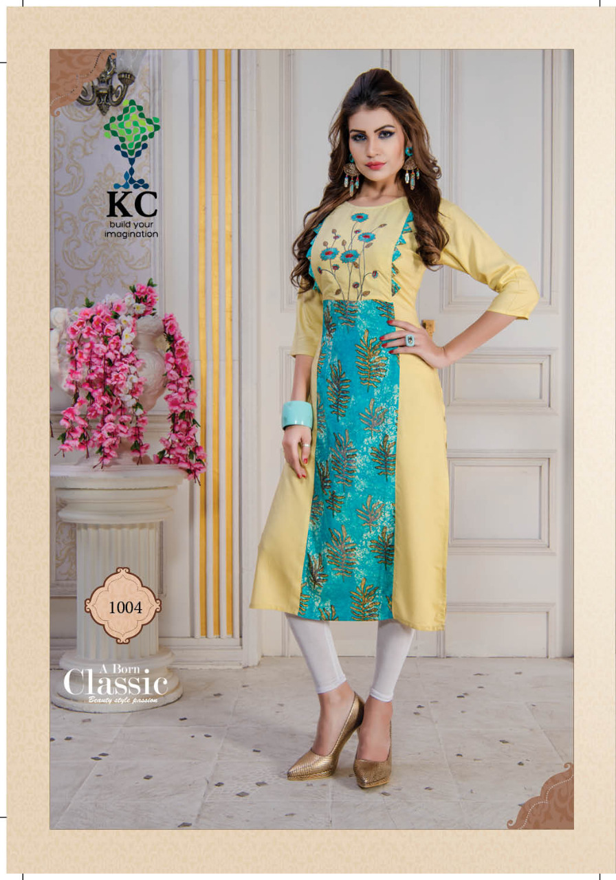 Ladies Flavour Ginni Vol 4 Viscose Embroidered Party Wear Kurtis With