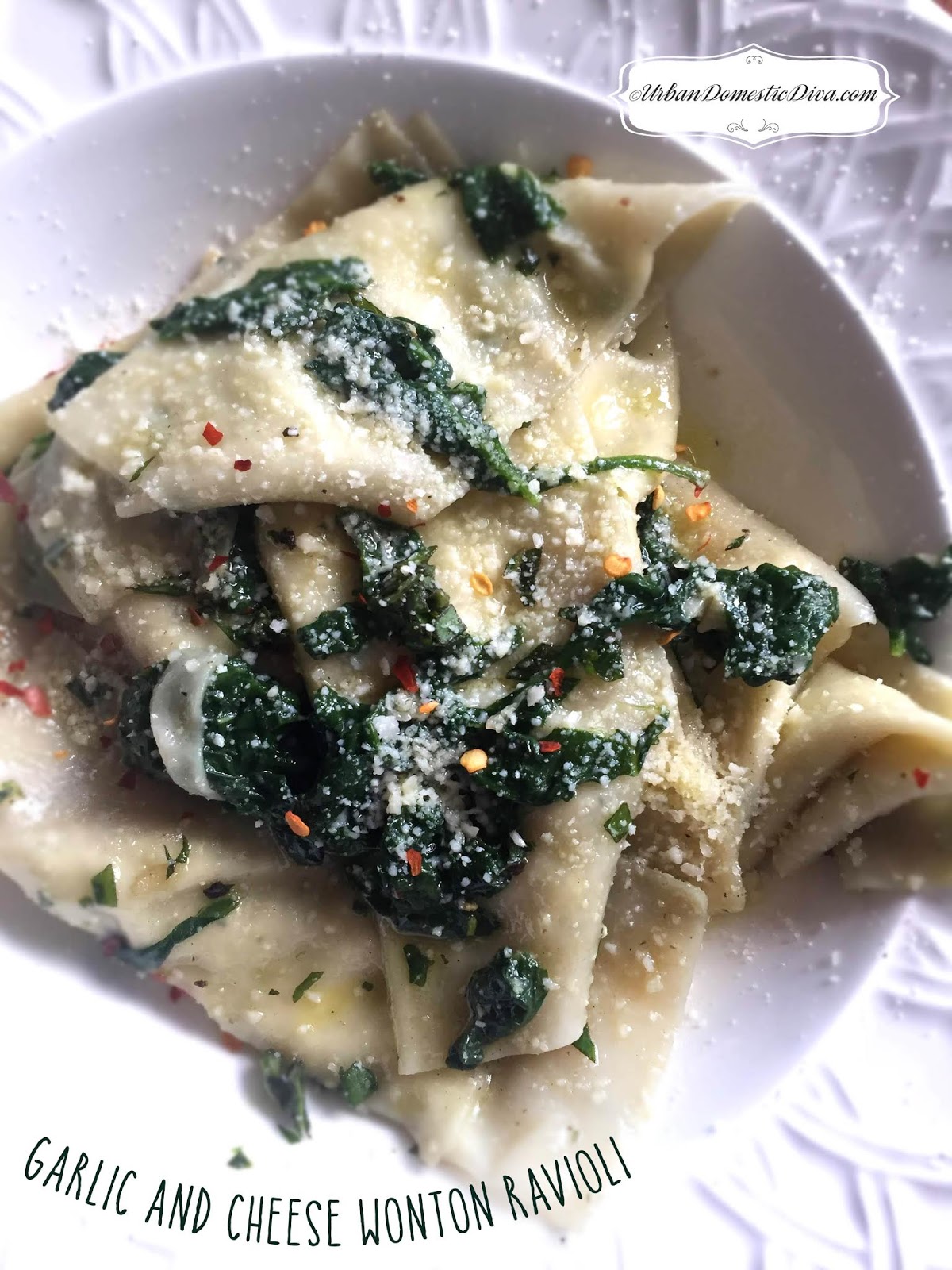RECIPE: Garlic and Cheese Wonton Ravioli