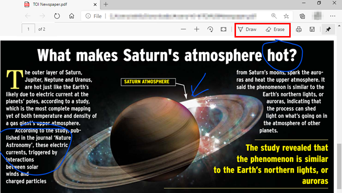 Herramienta PDF y función de entrada manuscrita en Microsoft Edge