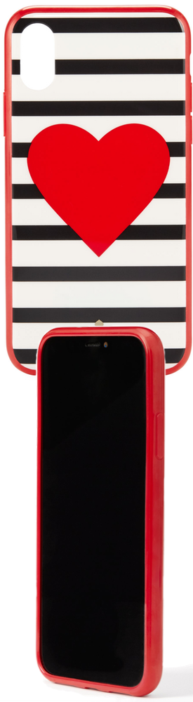 kate spade new york heart stripe resin iphone 8/7 case