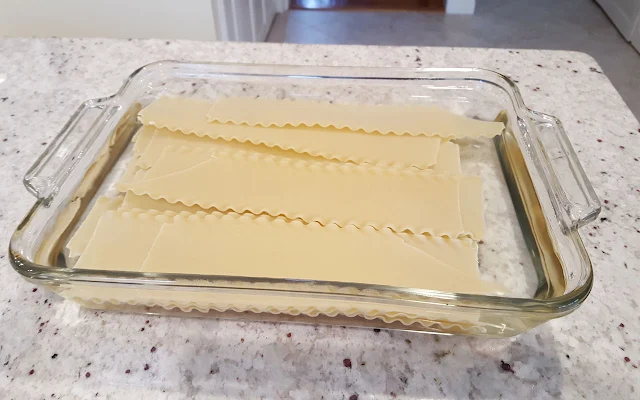 Soak Lasagna Noodles in Boiling Water