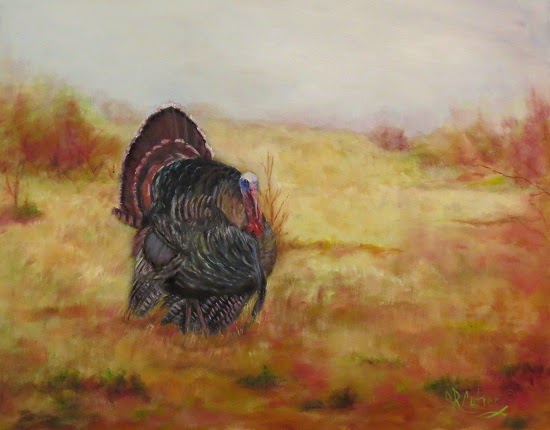 "Rio Grande" , a turkey in oils by Sandra Cutrer