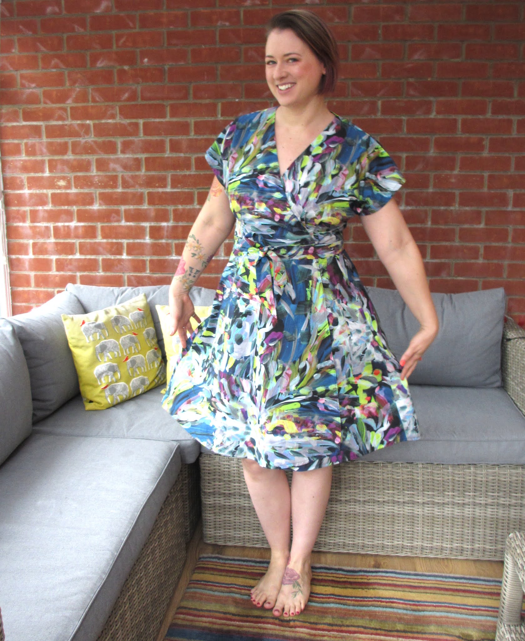 Crafty Clyde: Elodie Wrap Dress - Painted Lady