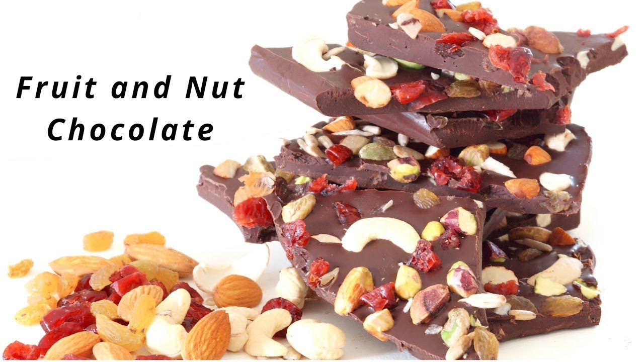 Bake with Neetu Fruit and Nut Chocolate How to make Chocolate at