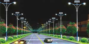 Solar powered street lamps