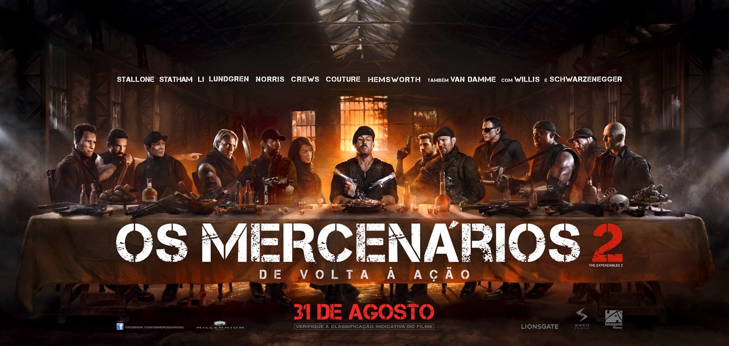Sessão Cinema Online "Os Mercenários 2" Estreia no topo das