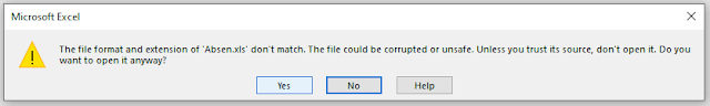 Export To Excel Error Notification