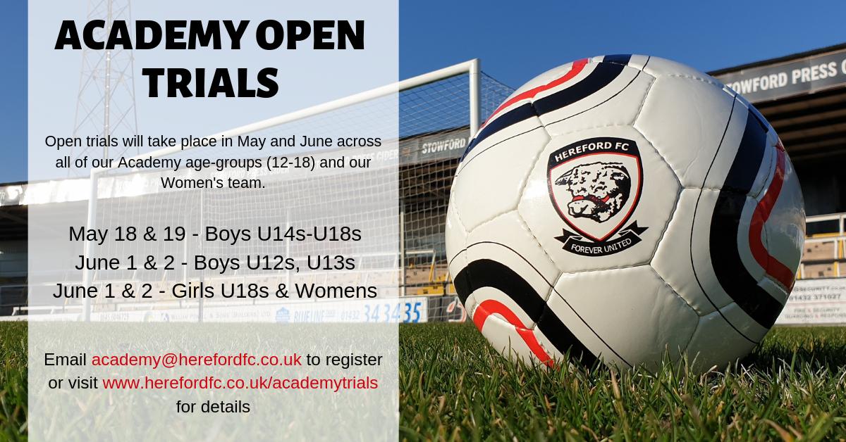 Bulls News Hereford FC Academy Trials Start On Saturday