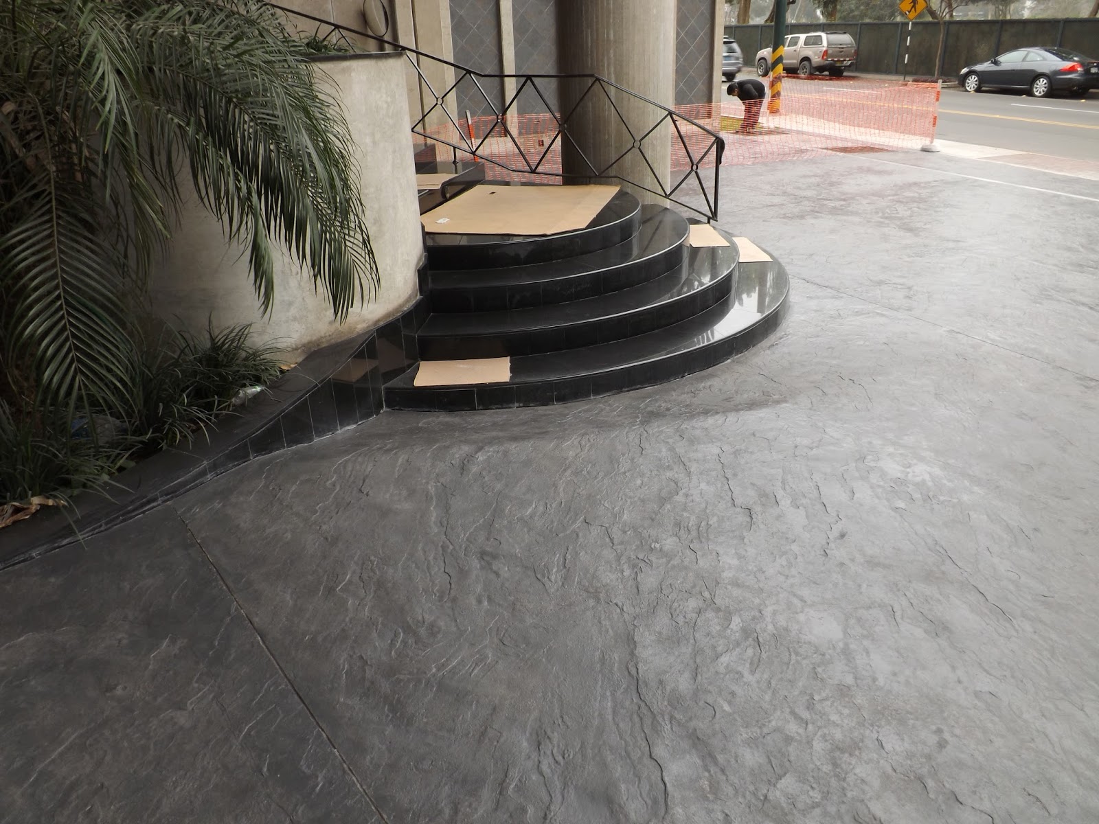 Piso de Estacionamiento de Concreto Estampado