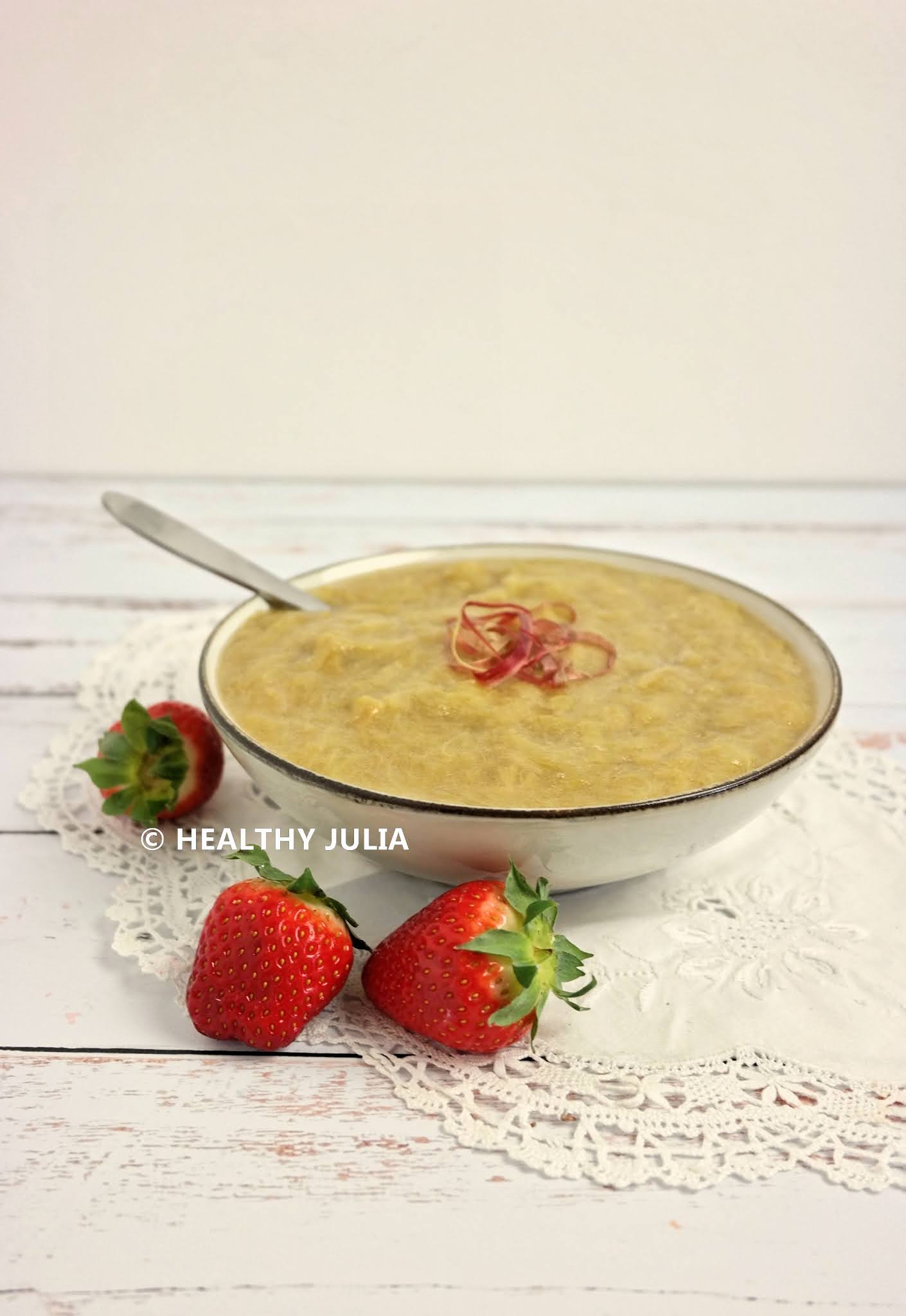 COMPOTE DE RHUBARBE VEGAN Healthy Julia