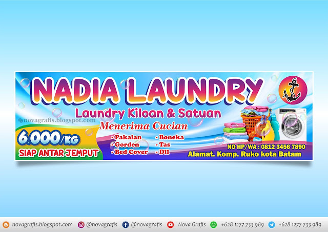 Banner Spanduk Laundry 2020 