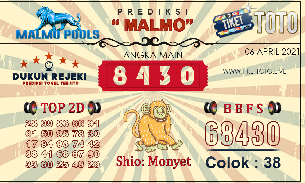 Prediksi Togel MALMO TIKETTOTO 06 APRIL 2021
