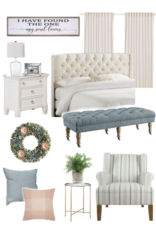 Chambray Blue and Blush Pink Master Bedroom Design Board Chambray Blue and Blush Pink Master Bedroom Design Board