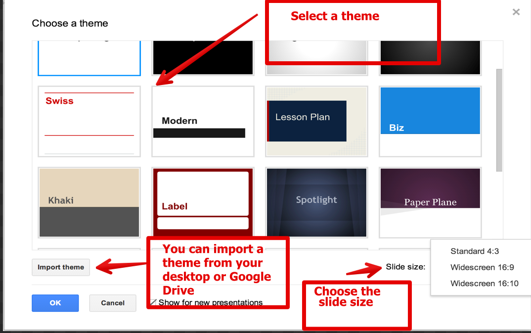 how to create a presentation using google slides