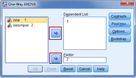 Uji Hipotesis One Way ANOVA Dengan SPSS - kabarito.com jendela option anova statistik spss