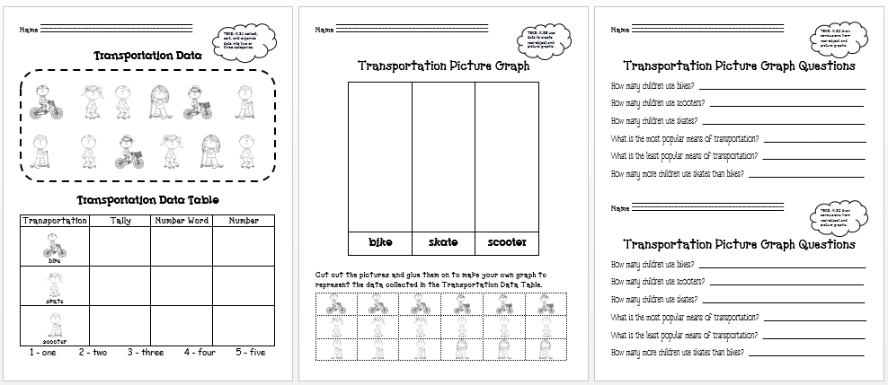 The Wise & Witty Teacher: Kindergarten Math: Data Collection & Graphing