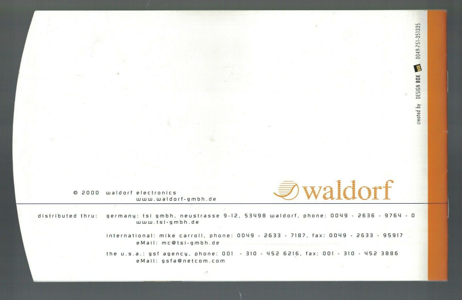 MATRIXSYNTH VINTAGE (2000) WALDORF SYNTH CATALOG