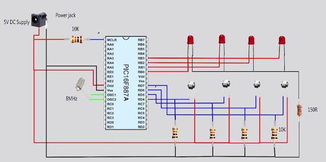 Push button switch interfacing with PIC Microcontroller (Latching ...