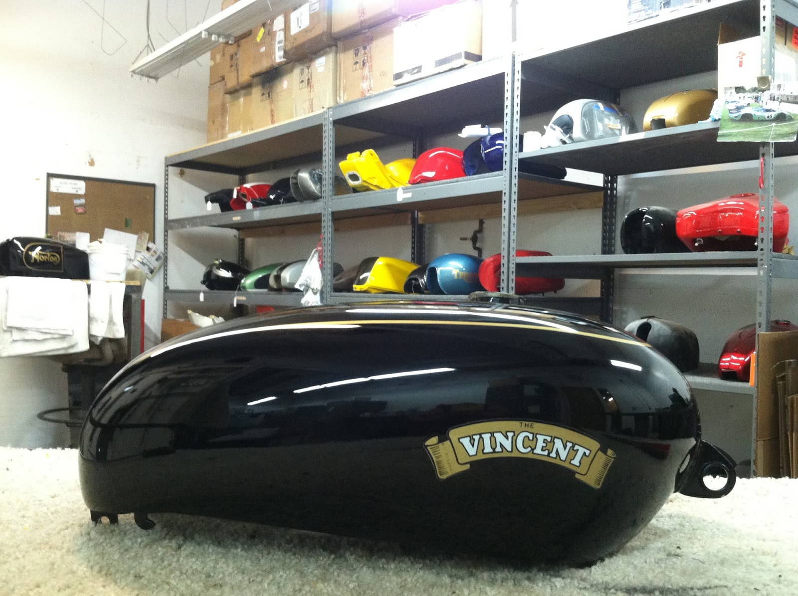Motorcycle Gas Tank Lining Vincent Black Shadow