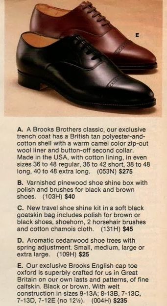 Brooks Brothers, Fall 1988