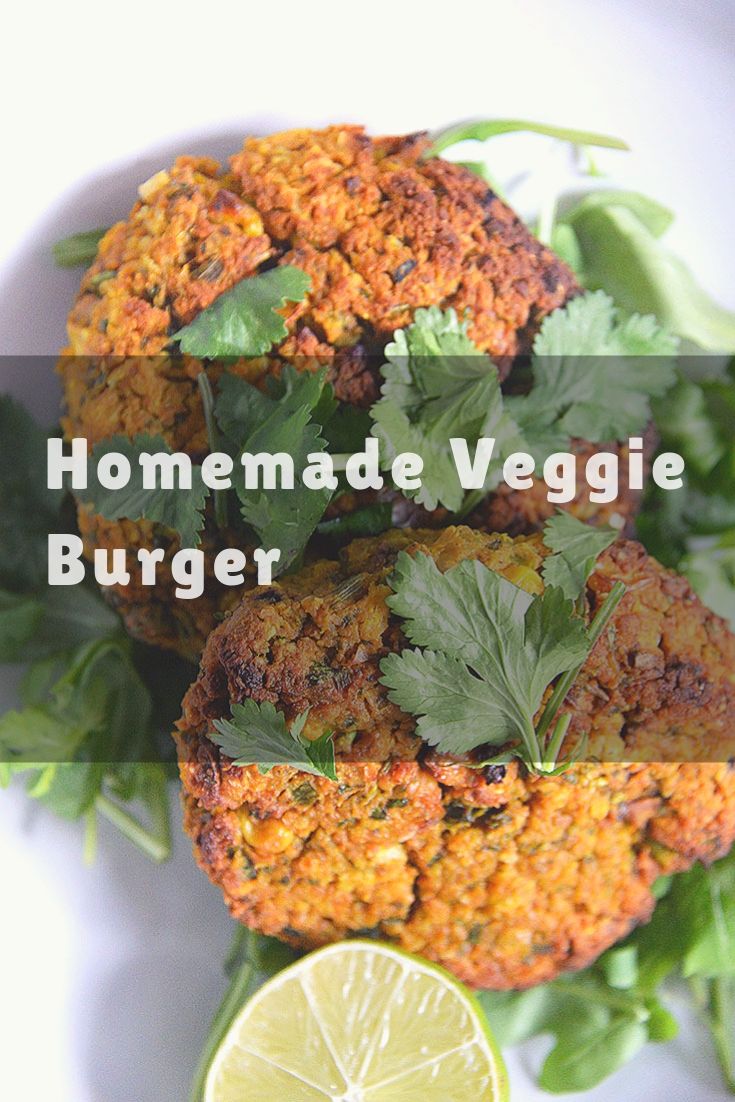 Homemade Veggie Burger delicious culinary notes