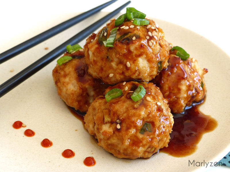 Boulettes de poulet teriyaki