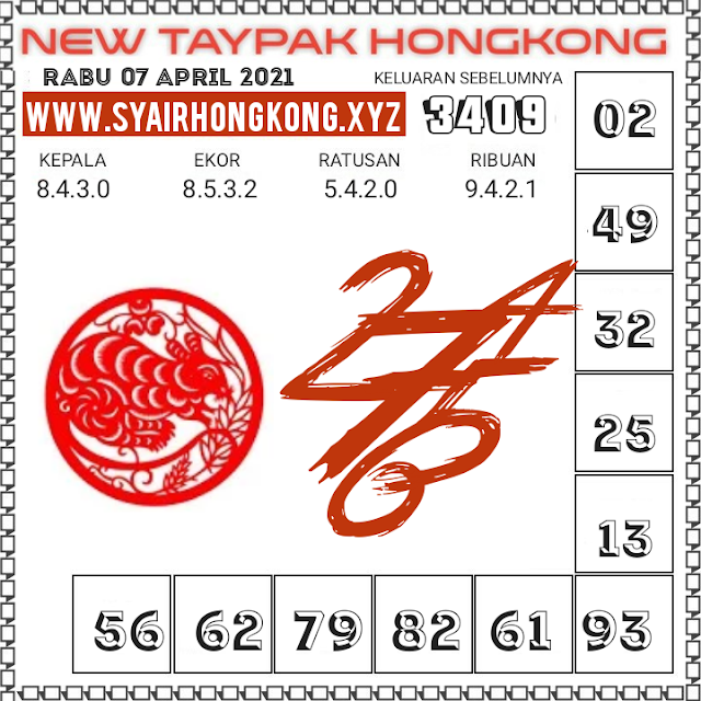 Syair Togel HONGKONG 07 APRIL 2021 Paitolengkap