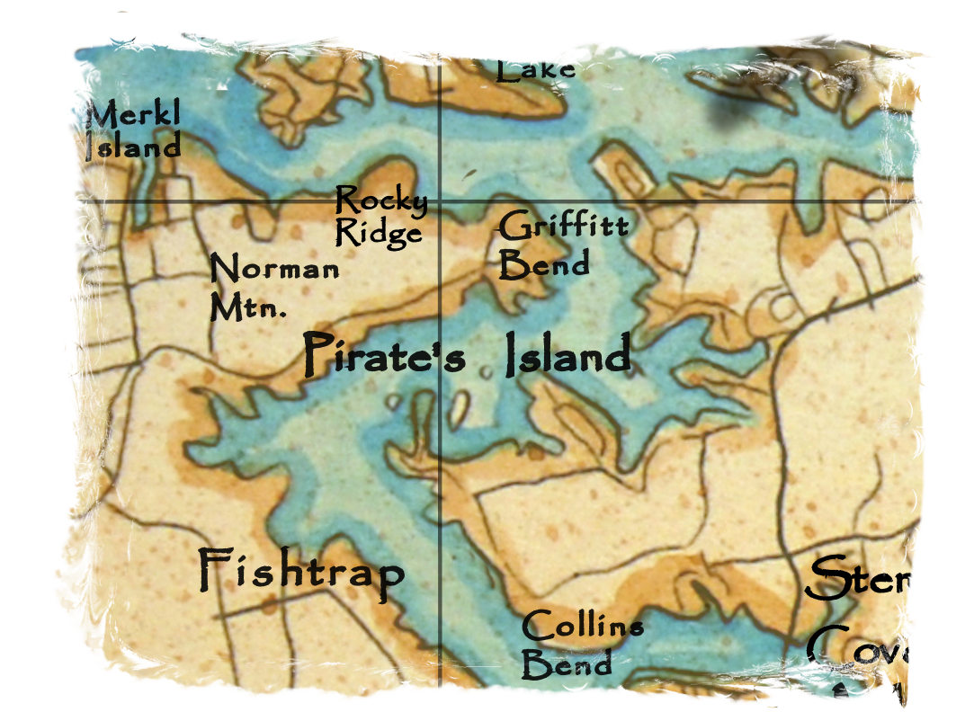 BaitRageous Logan Martin Lake Decor Map