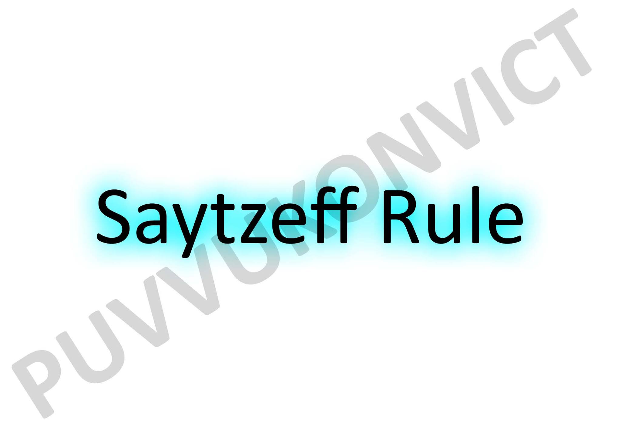 Saytzeff rule Organic Chemistry