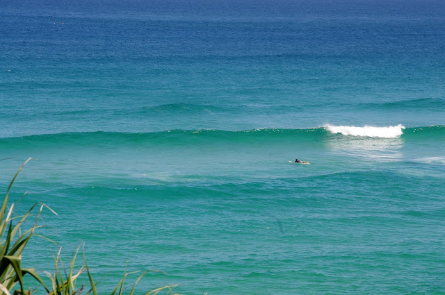 Surfer and Waves at Main Beach Stradbroke Island Surfer and Waves at Main Beach Stradbroke Island