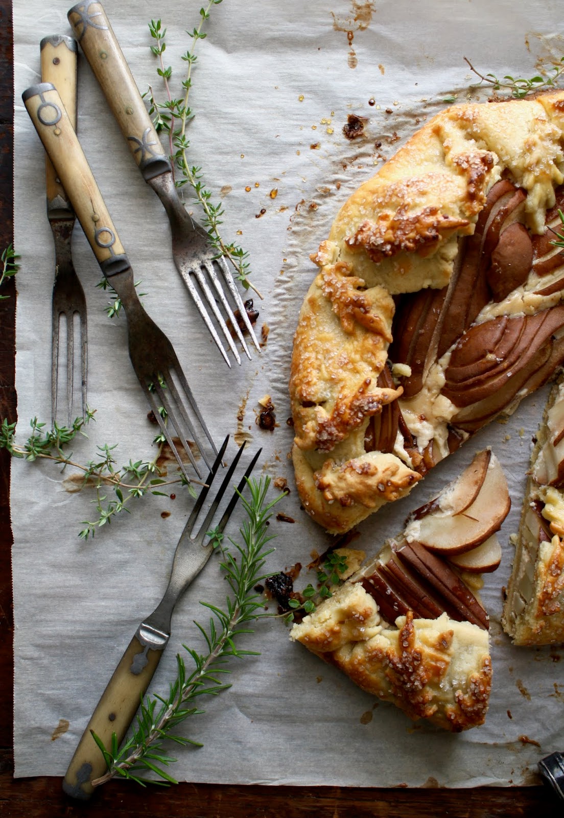 salted sugared spiced™ Pear and Honeyed Goat Cheese Galette