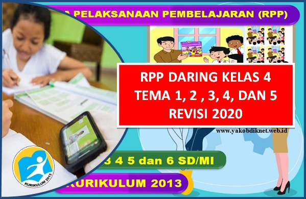 RPP DARING KELAS 4 TEMA 1, 2 , 3, 4, DAN 5 REVISI 2020