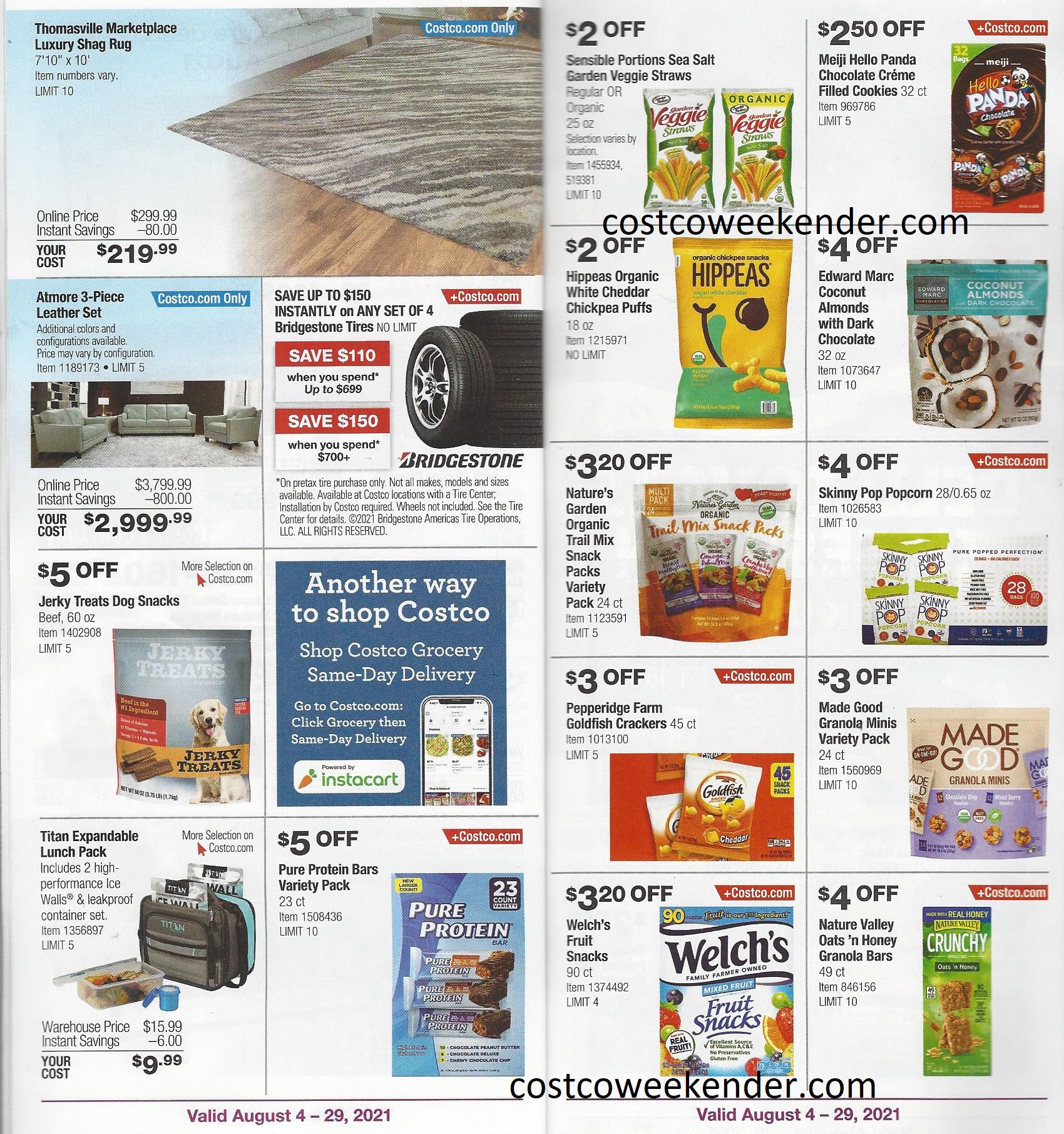 August 2021 Costco Coupon Book Costco Weekender