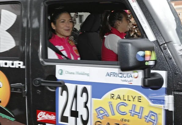 Pauline Ducruet and Jazmin Grace Grimaldi take part in the 28th annual 'Rallye Aïcha des Gazelles du Maroc