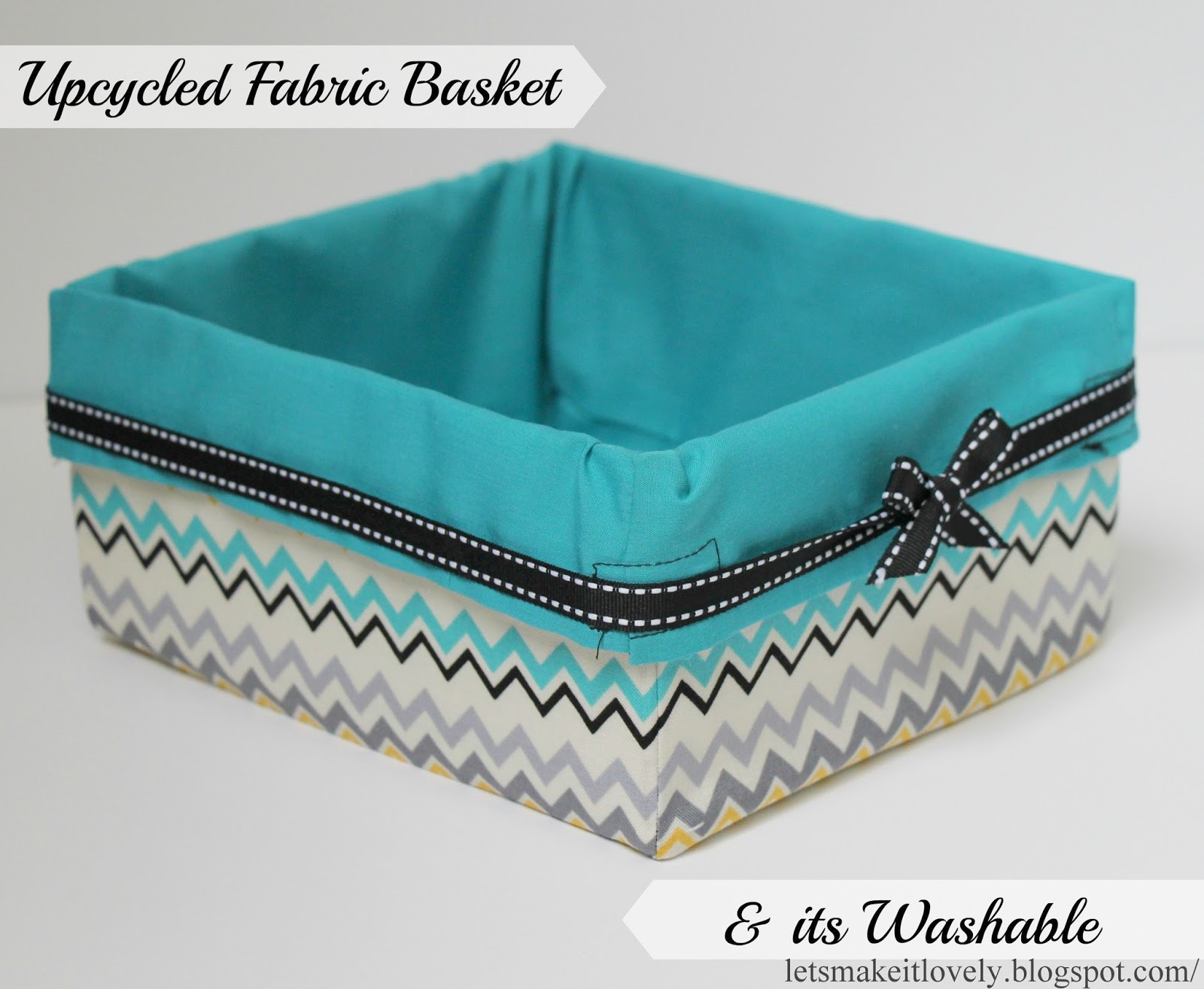 Upcycled Fabric Basket from Cartons