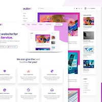 Aulian v2.0 Landing Page Responsive Blogger Template
