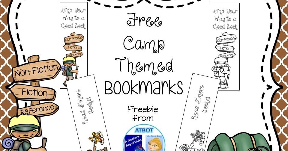 Classroom Freebies FREE Camping Themed Bookmarks