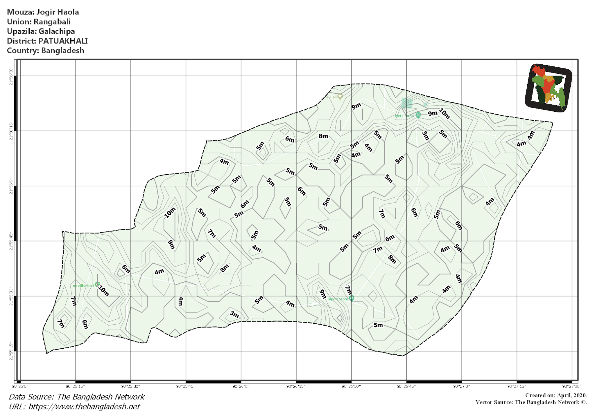 Map of Jogir Haola Mouza of Galachipa Upazila, PATUAKHALI Map of Jogir Haola Mouza of Galachipa Upazila, PATUAKHALI, Bangladesh.