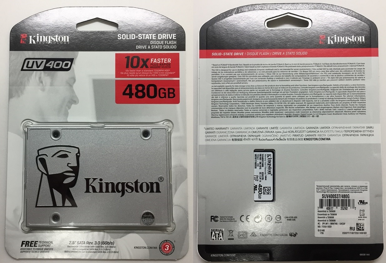 Kingston UV400 480GB SATA SSD