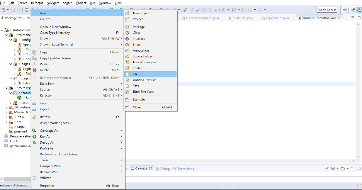 Exemplos de Features Cucumber