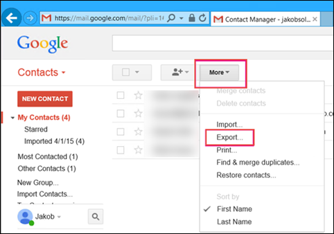 import contacts to outlook from earthlink