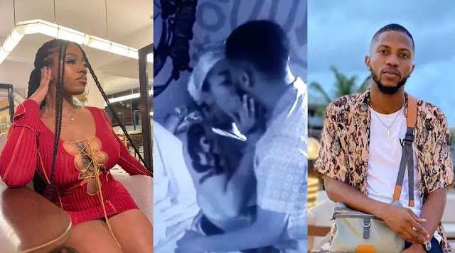 #BBNaija New Housemate, Kayvee and angel kiss each other for the first time in the house(Video)