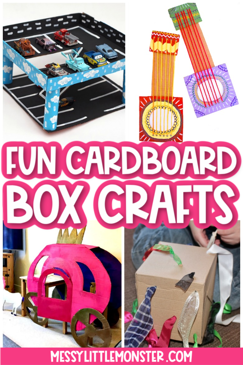 The CUTEST Cardboard Box Crafts for Kids - Messy Little Monster