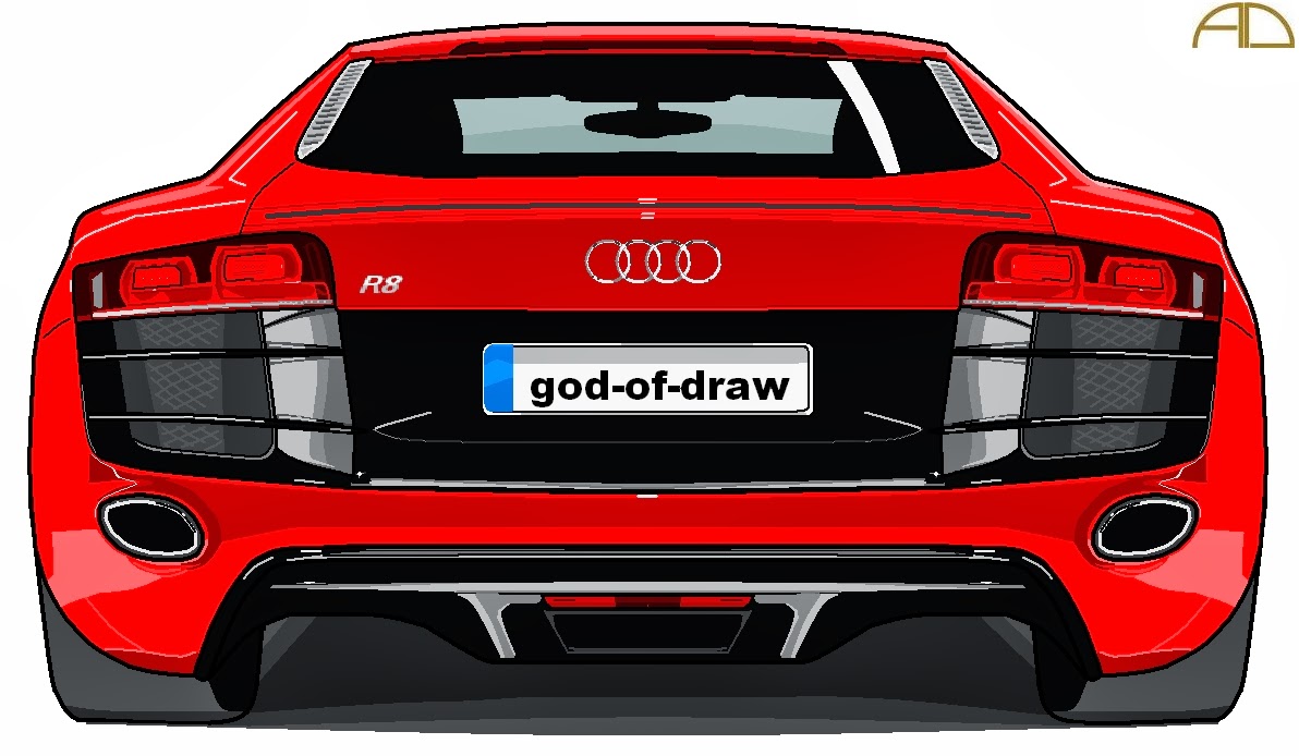 SeleOfficialART: Audi R8 drawings on ms paint
