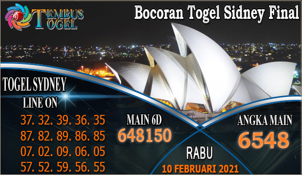 Bocoran Togel Sidney Final Hari Rabu 10 Februari 2021