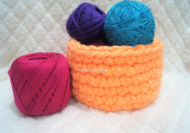 Raji's Craft Hobby: Make Your Own Chunky Yarn Basket