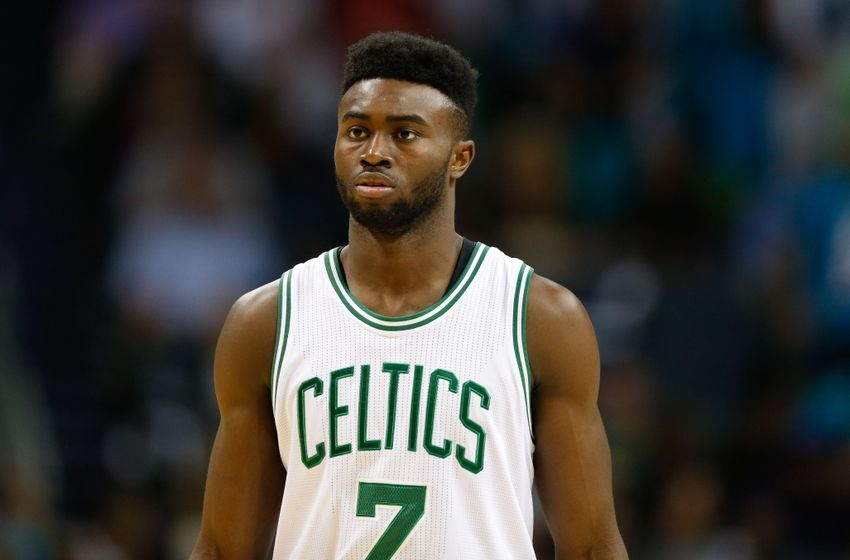 Jaylen Brown got the rookie treatment last night, his car got filled