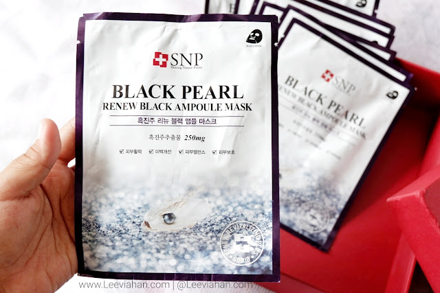 REVIEW SNP Black Pearl Renew Black Ampoule Mask, Sheet Mask, Masker Wajah