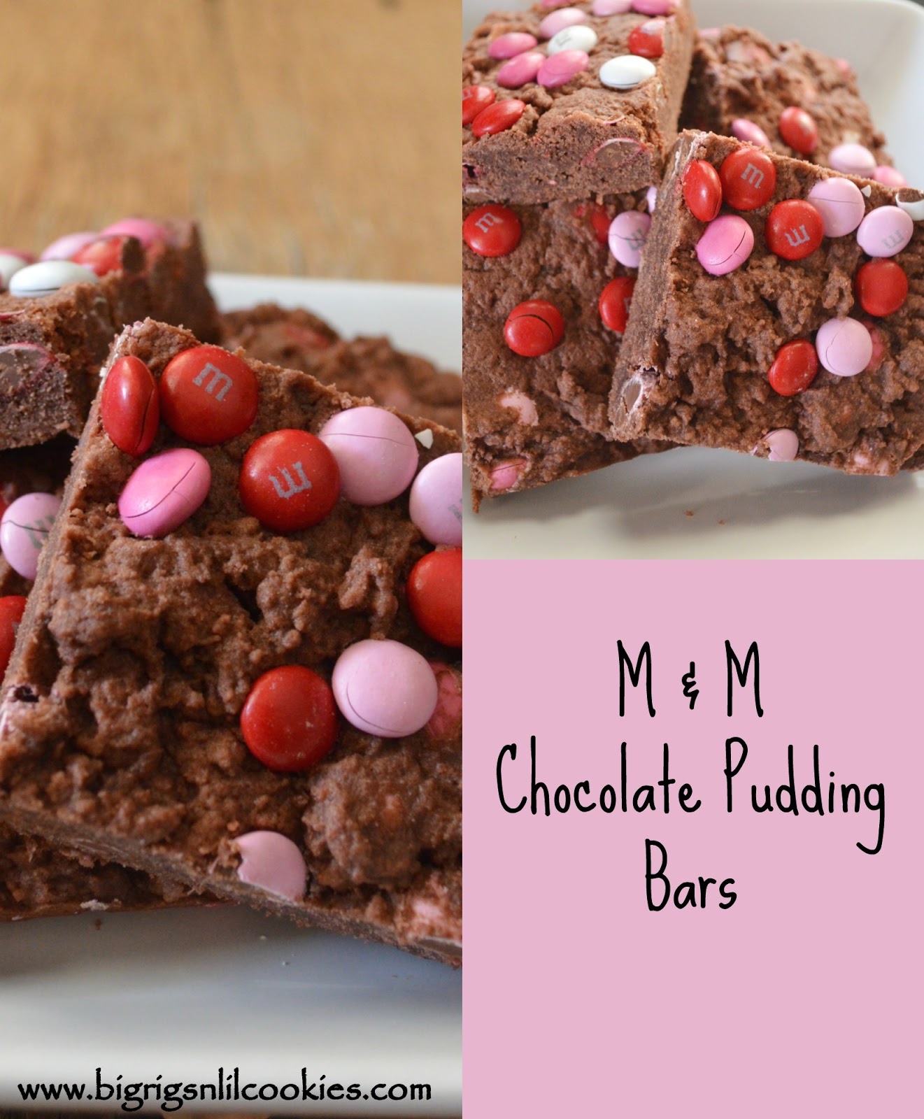Big Rigs 'n Lil' Cookies M & M Chocolate Pudding Bars